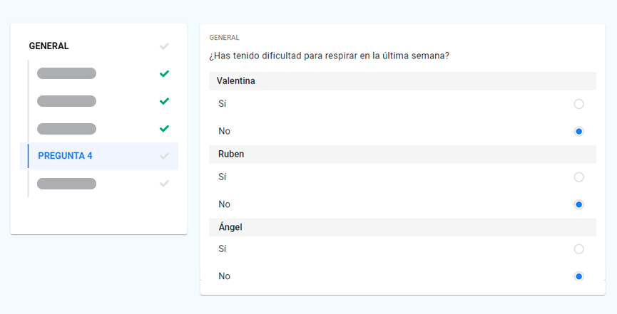 Encuestas de síntomas